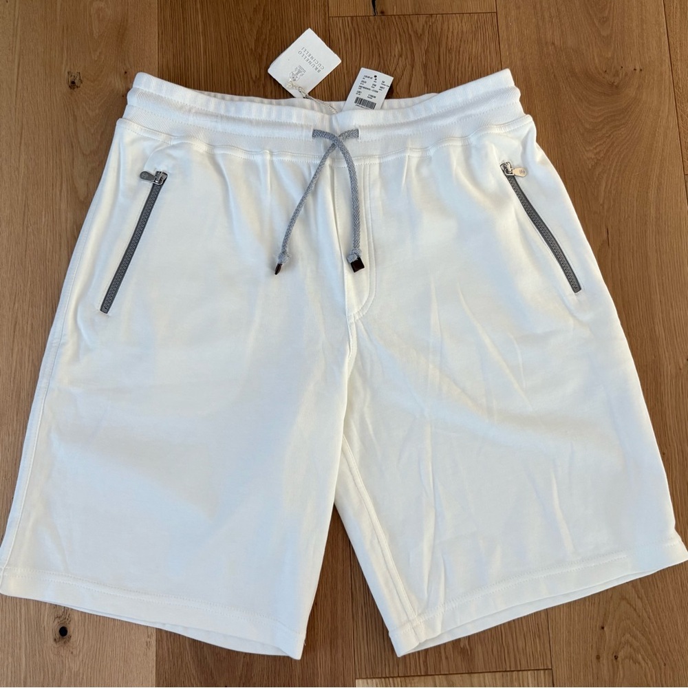 Brunello Cucinelli White Cotton Shorts